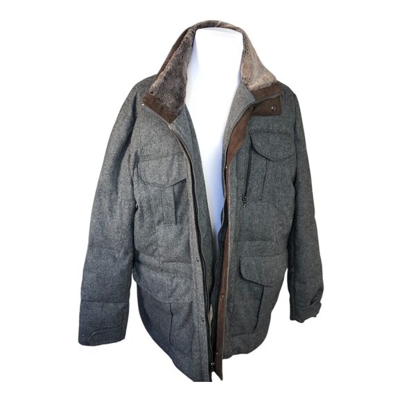 Michael Kors Other - Men's Michael Kors Wool Blend Faux Fur Collar Down Winter Field Jacket 2XLT